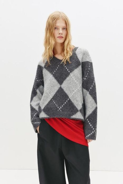 Светр із ромбами Pull&Bear