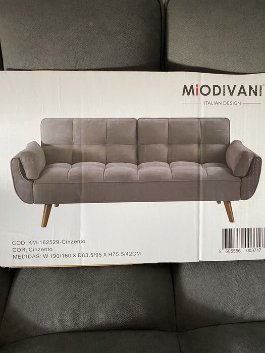 Sofa cama cinza rato