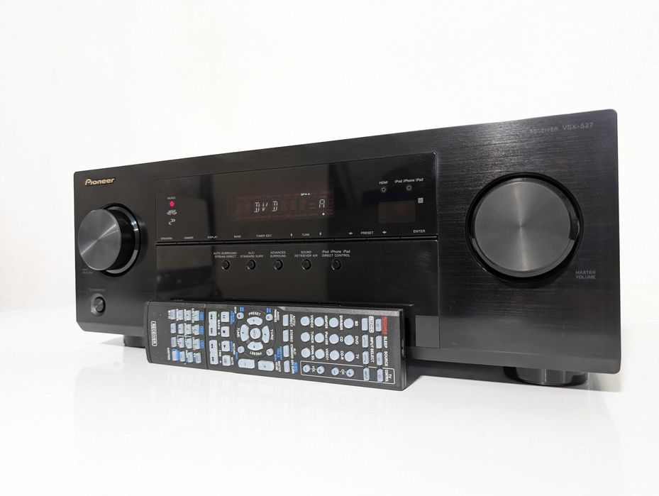 5.1 Ресивер Pioneer VSX-527, має 130 Вт/канал/ HDMI/ ARC/ USB/ HD Audio/ ЦАП/ AirPlay/ vTuner