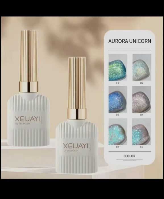 Zestaw 6 lakierów hybrydowych Xeijayi Aurora 15ml