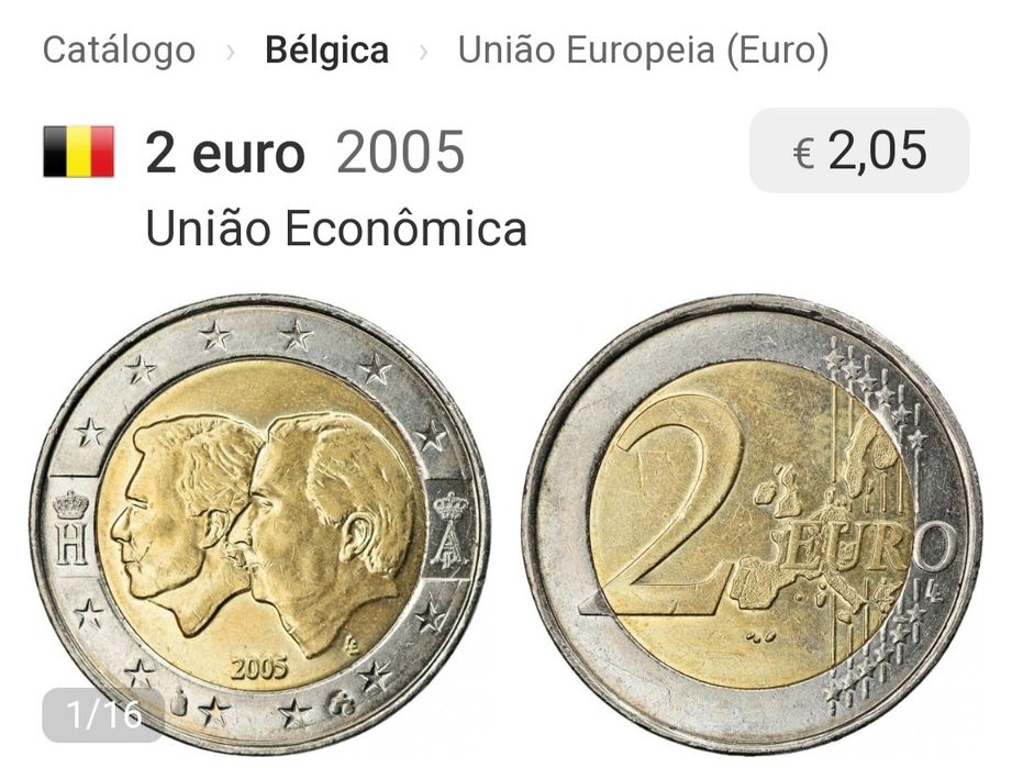 Moeda 2€, Bélgica 2005