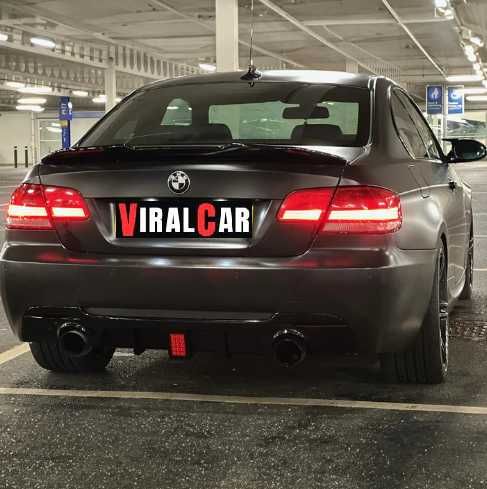Dyfuzor Dokładka Zderzaka Led BMW E92 E93 CZARNY POŁYSK / CARBON