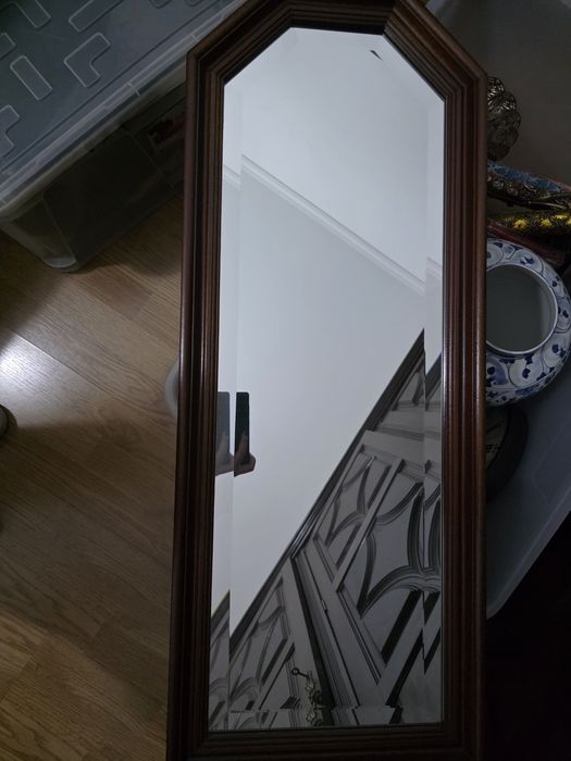 2 espelhos de madeira