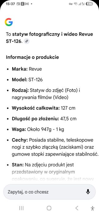 Statyw  do zdjęć i filmów