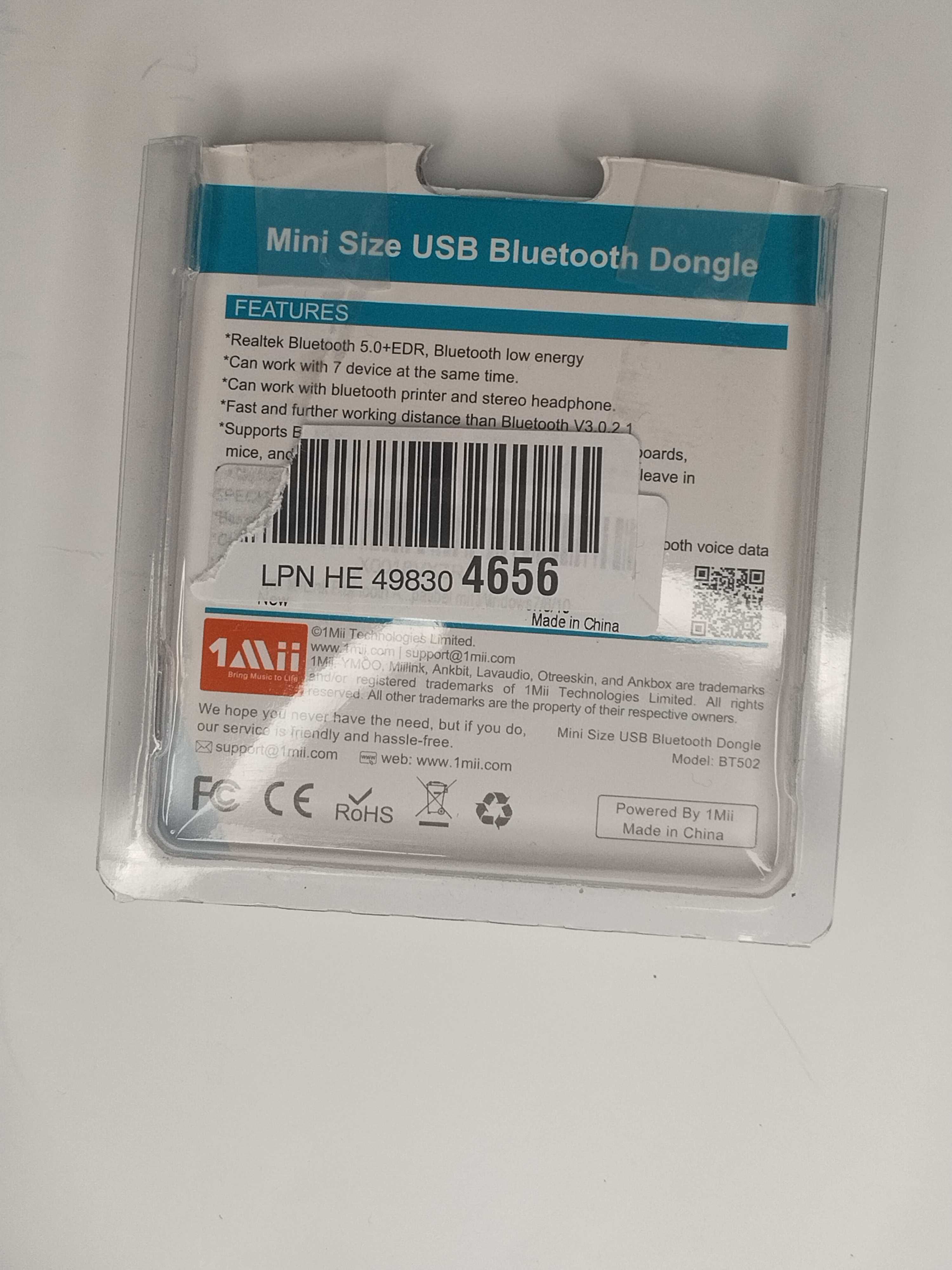 1Mii Miilink BT502 Bluetooth Adapter USB Dongle