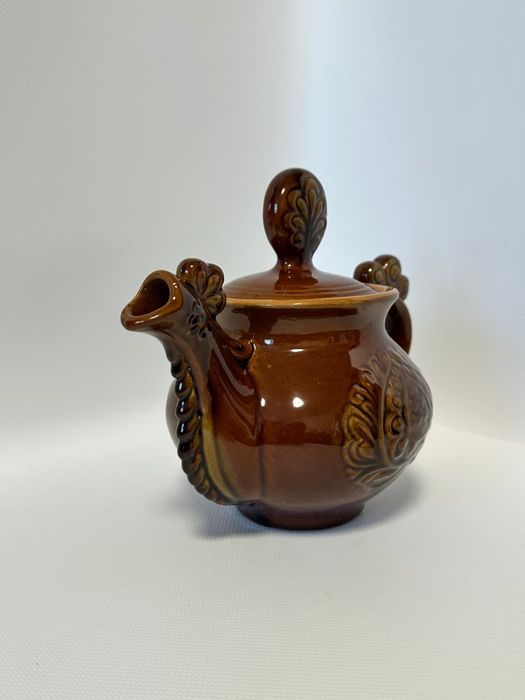 Керамічний чайник «Золотий півник» Васильківська майоліка
