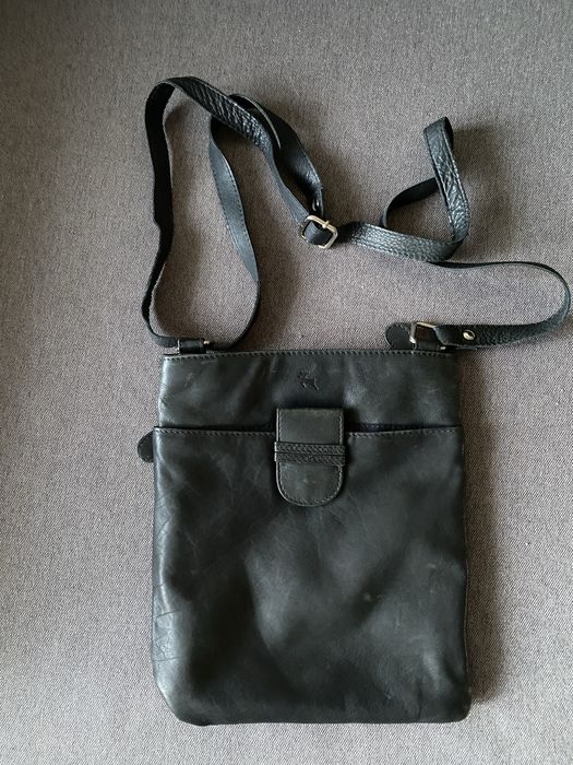 Кожаная черная сумка-мессенджер Ashwood (Англия