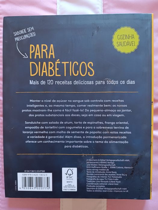 Livro de Receitas "Para Diabéticos - Cozinha Saudável"
