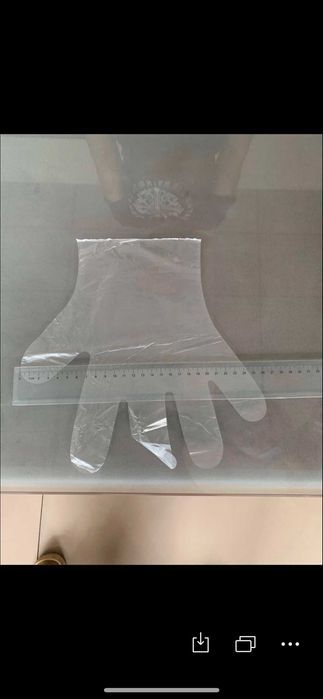 Rękawiczki foliowe HDPE do zawieszenia, rękawice zrywki, L, 8 mikronów