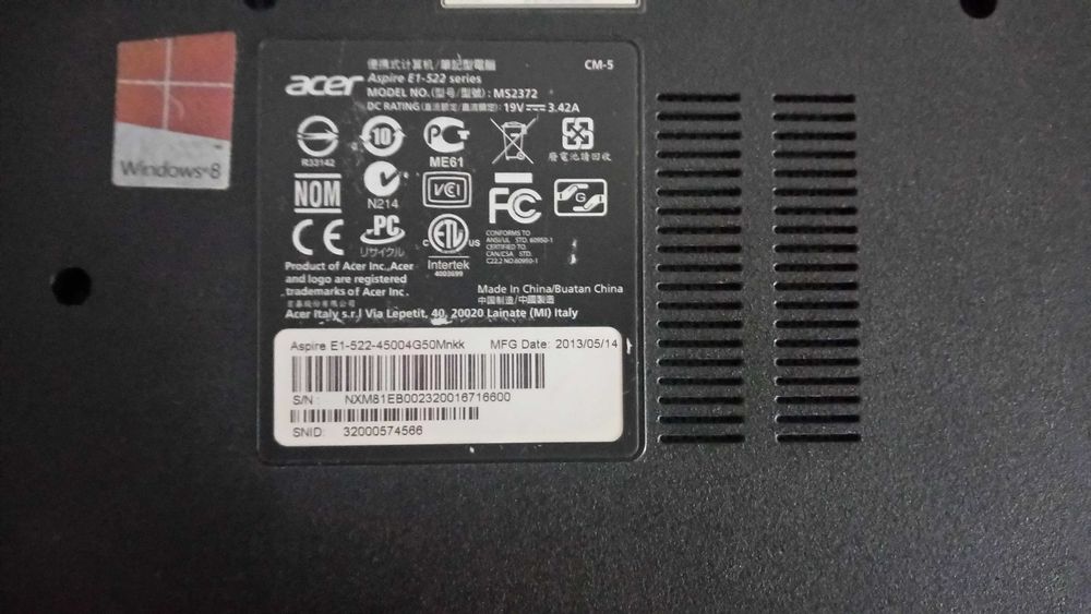 Acer Aspire E1-522 Laptop – For Parts64551667792258122