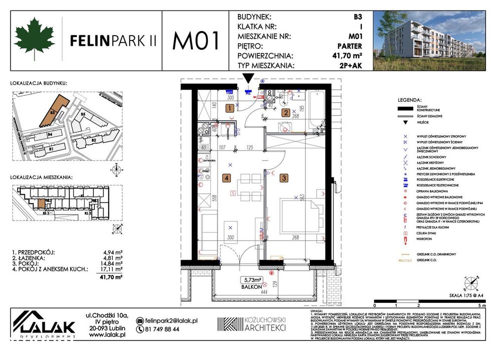 2-pokojowe mieszkanie 41 m² + balkon Bezpośrednio - Widok 2