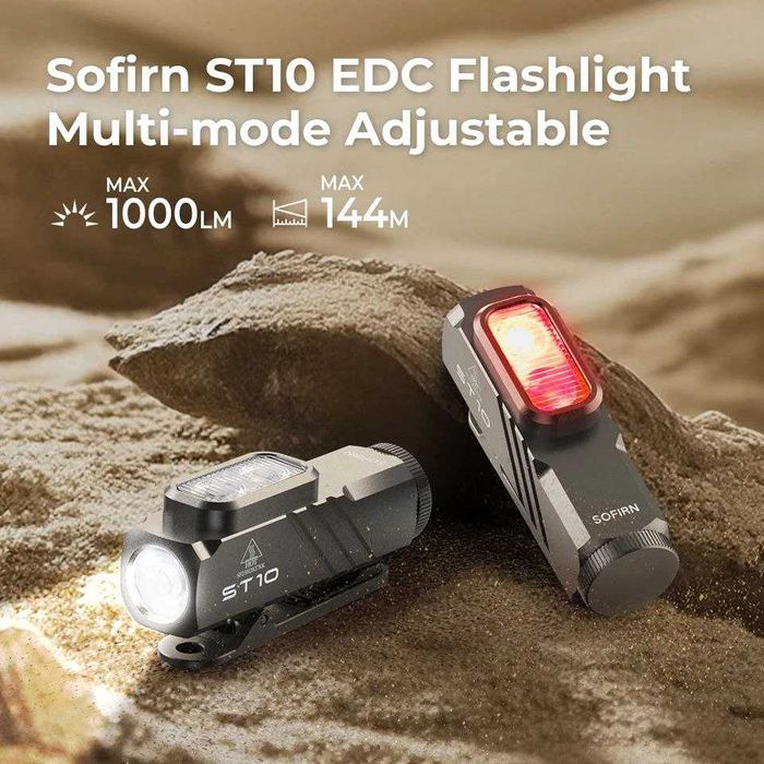 Брелок EDC наключник Sofirn ST10 3в1 з червоним світлом