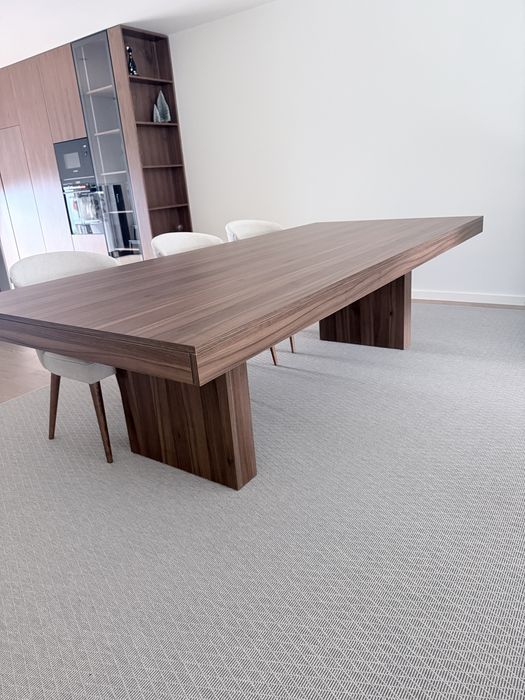 Mesa de jantar melamina - Nogueira