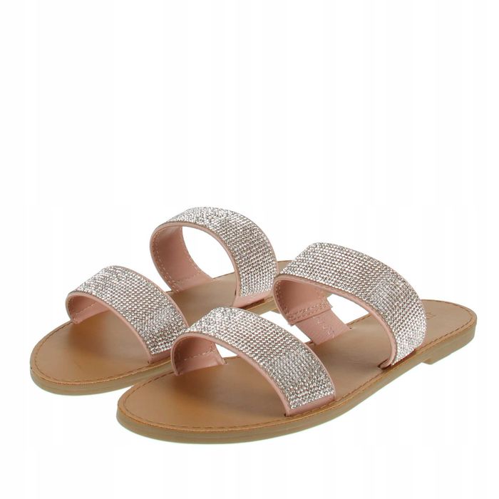 JustFab klapki pudrowy róż buty 37 ,5