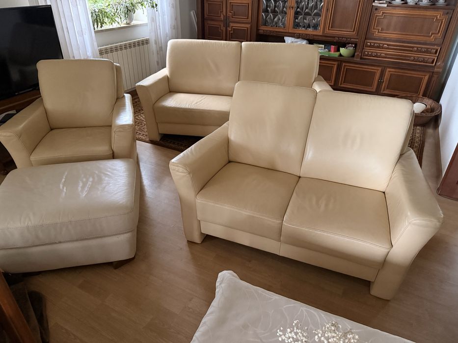 Skórzany zestw wypoczynkowy