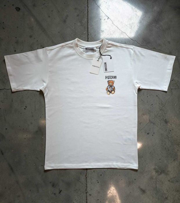 Moschino Bawełna S M L XXL biały męski tshirt