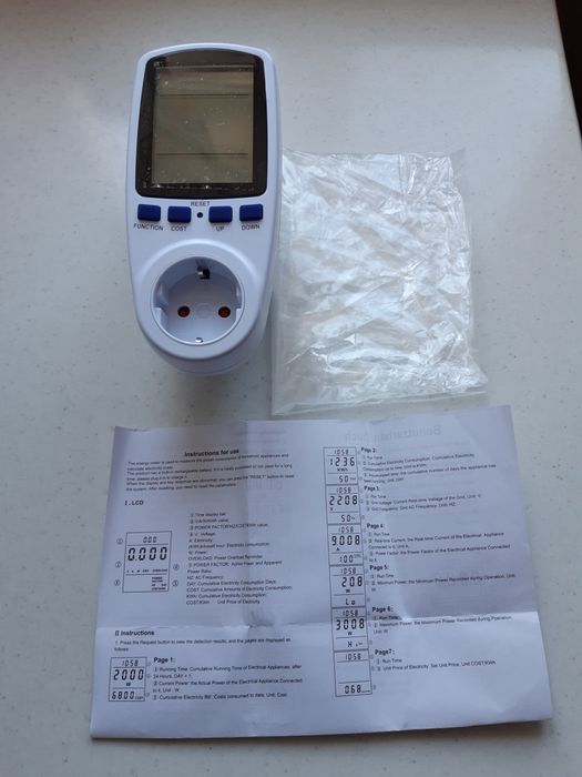 Ваттметр, вольтметр, энергометр.