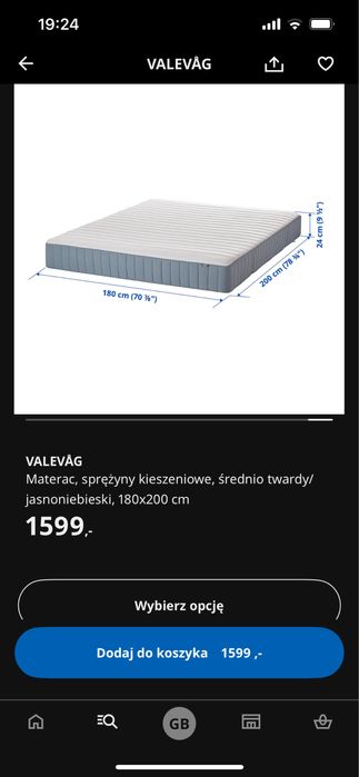 Nowy materac IKEA 180x200