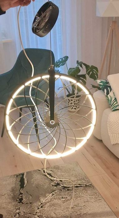 Sufitowa lampa wisząca, LED w kształcie koła rowerowego