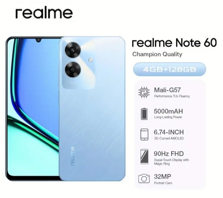 Смартфон realme Note 60 4/128gb Blue