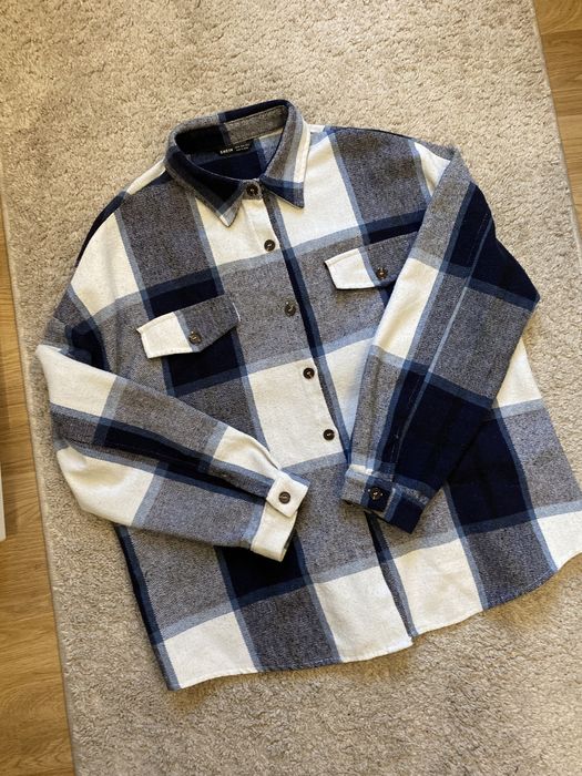 Куртка сорочка тепла в клітинку Shein