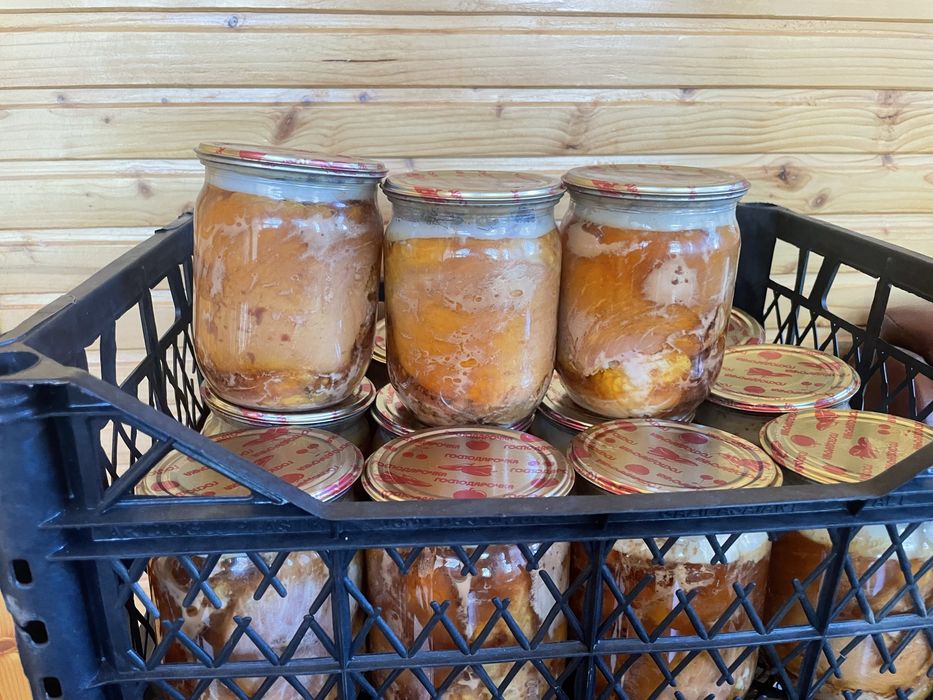 Тушонка, паштет, смалець, продам тушонку зі свинини, фасоль з ребрами