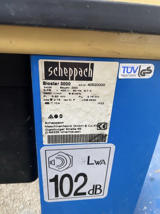 Rozdrabniacz do gałezi Scheppach Biostar 3000