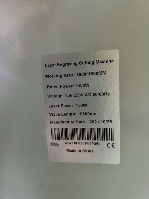 Ploter laserowy CO2 Aeon Nova 16 Elite 1600x1000 możliwa zamiana