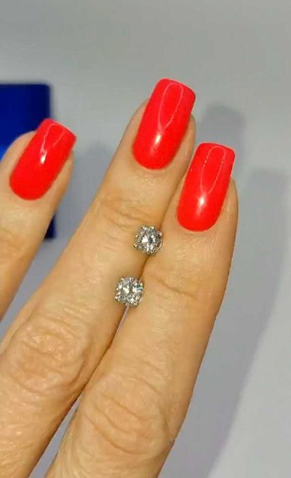 Серьги золото белое бриллианты 1.04 карат сертификат