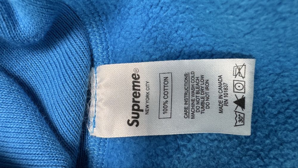 Supreme logo box crewneck fw18 size L супрім світшот