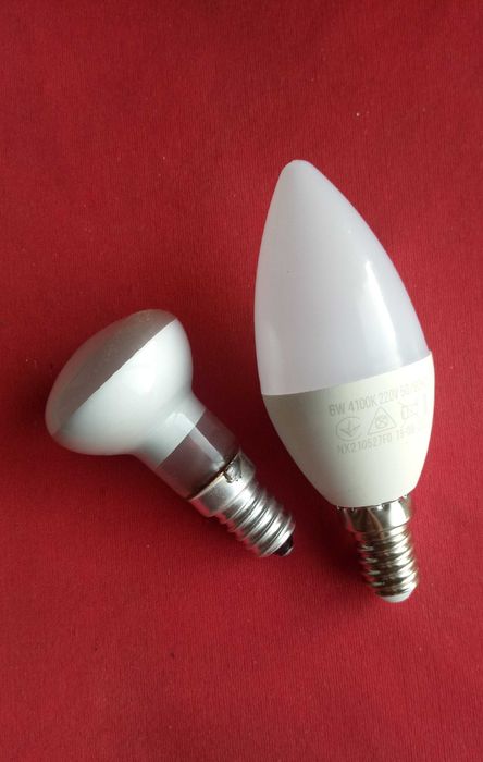 Светодиодная лампа Nanootex и P.R.C. (6 Вт, Е14). Новые.