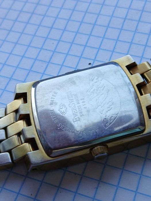 Вінтажний швейцарський чоловічий годинник EverSwiss 4508-GGS Таnk