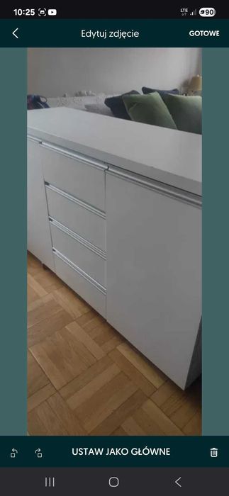 Biale meble komoda i slupek