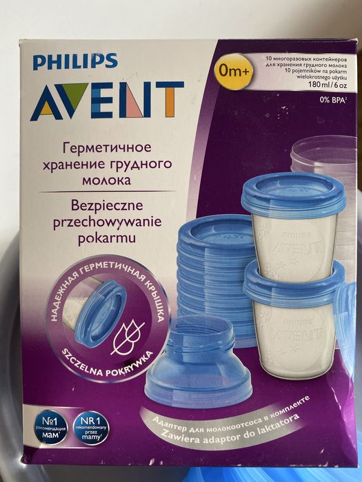 Молоковідсмоктувач ручний Philips Avent, контейнери для молока