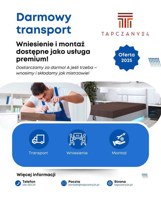 Narożnik  DARMOWA DOSTAWA materac w zestawie Dostawa gratis Materac