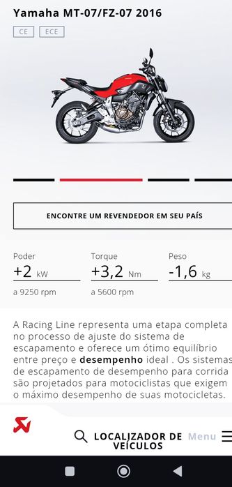 Ackrapovic  Titanium Yamaha MT 07 / Tracer 700 /XSR  (OFERTA DO ENVIO)