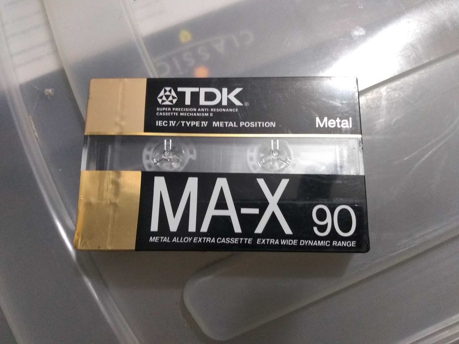 Cassetes de áudio VINTAGE, TDK MA-X 90, NOVAS!