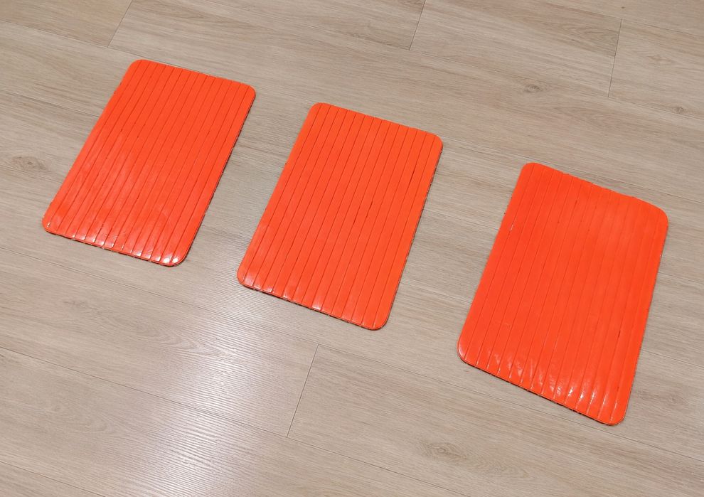 Tapetes de Mesa Laranja Conjunto 3 Peças | Orange Table Placemats Set of 3