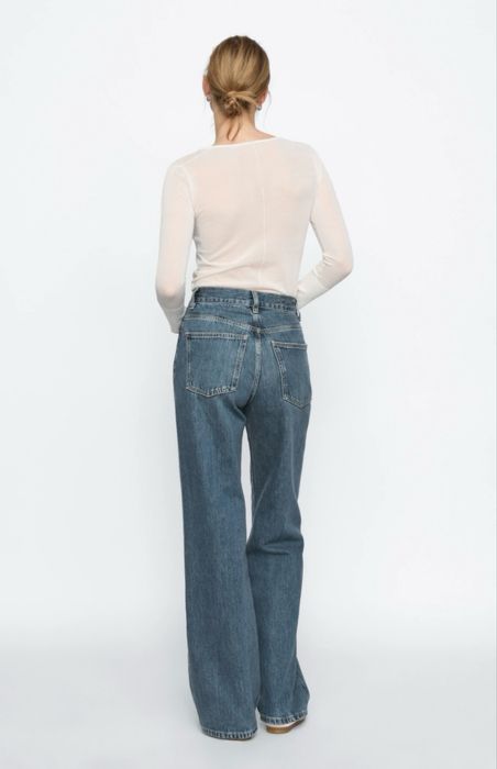 Джинси Massimo Dutti з високою талією та широкими штанинами