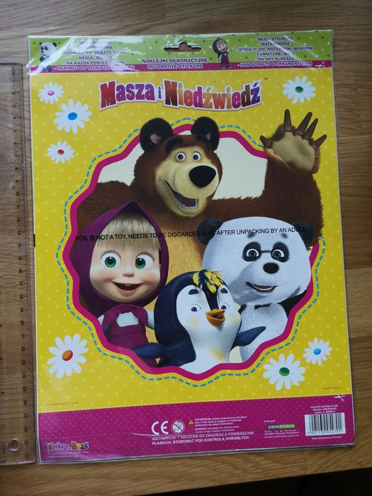 Masza i Niedźwiedź, naklejki dekoracyjne