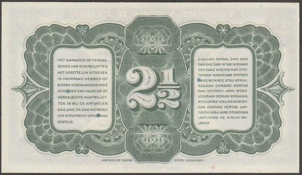 Indie Holenderskie 2,5 guldena 1943