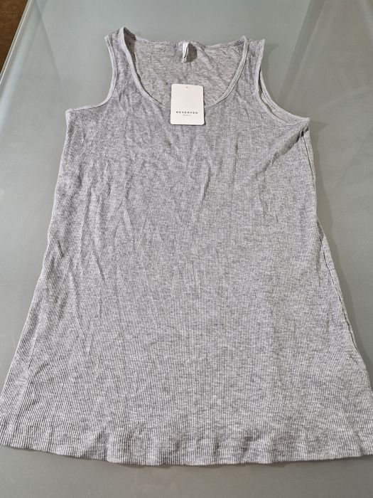 Reserved Basic Szara Podkoszulka Damska Nowa Bawełniana Rozmiar XL