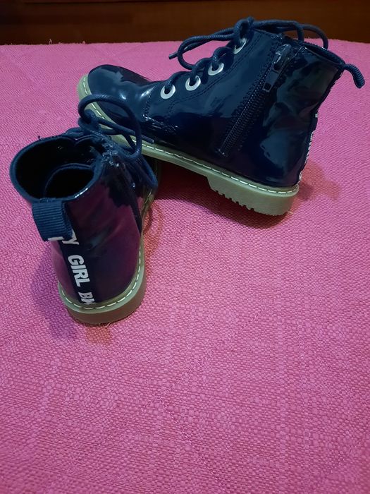 Botas de verniz azuis marinho Zippy