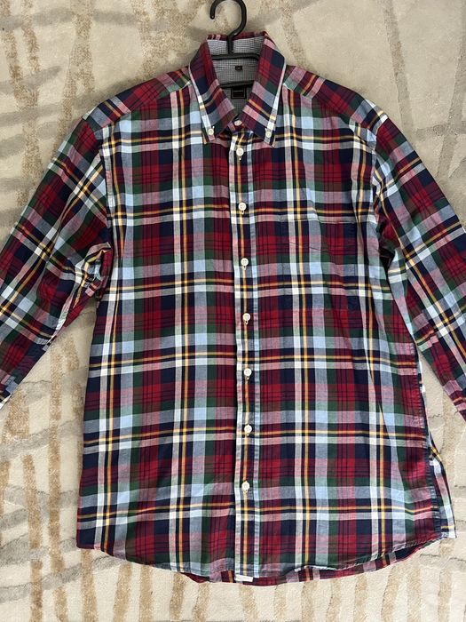 Чоловіча картата сорочка, М мужская рубашка в клетку в клітинку