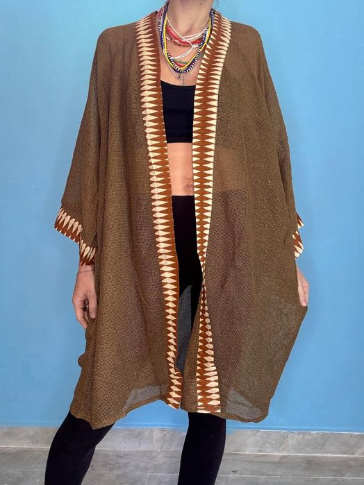 Kimono etno siatka bawełna