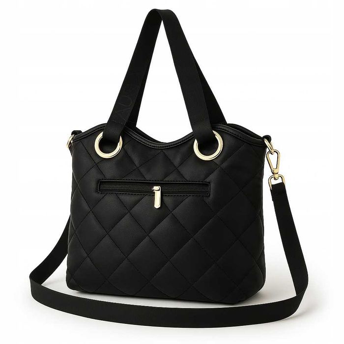 LAURA BIAGGI Klasyczna Torebka Damska Shopper Na Ramię Skóra Pikowana