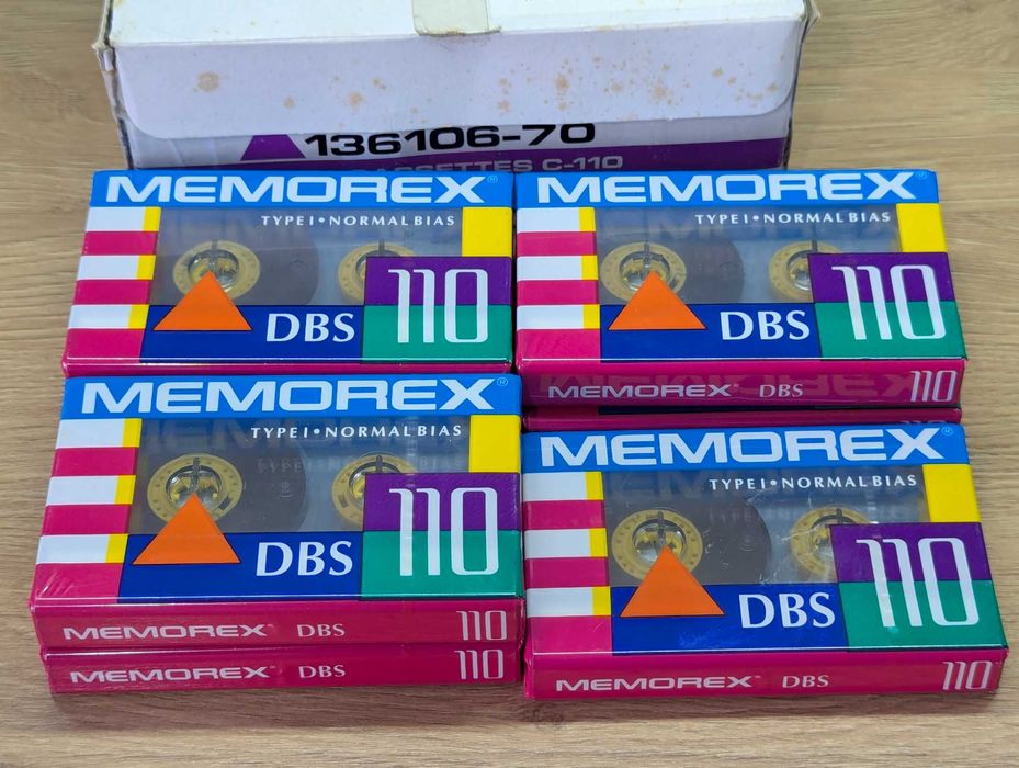Аудіо касети MEMOREX DBS 110 лот 7 штук Korea аудиокасети
