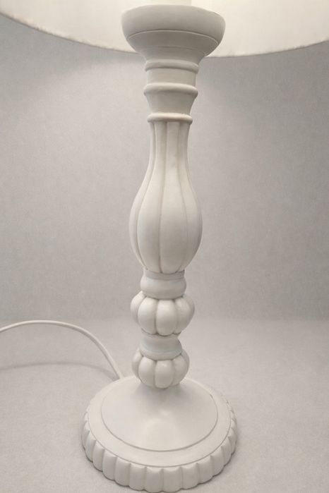 Вінтажна настільна лампа, 50 см, біла