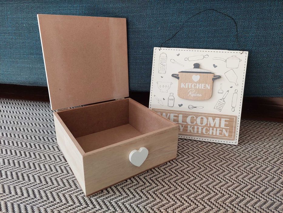 Conjunto quadro e caixa para cozinha
