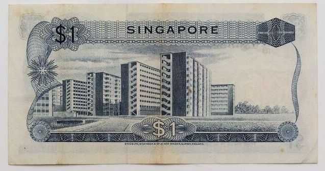 Banknot 1 dolar - Singapur P.1 1967 Rzadki